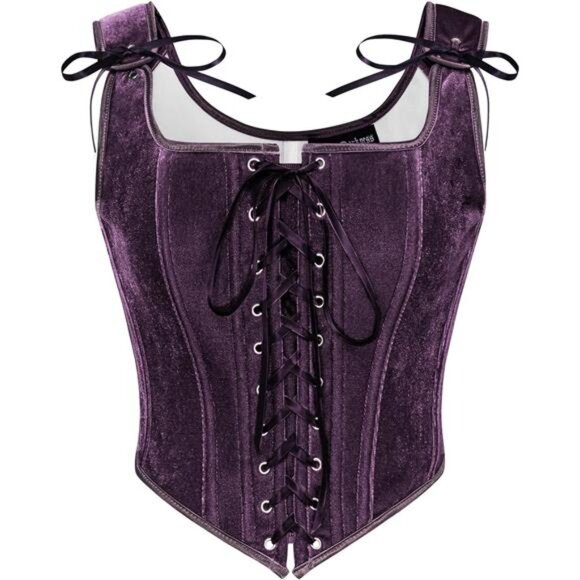Tops - Renaissance Corset Tops for Women Purple
